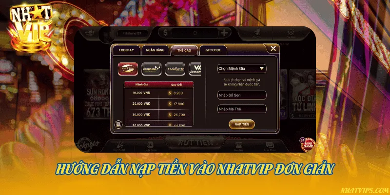 Nạp tiieenf Nhatvip